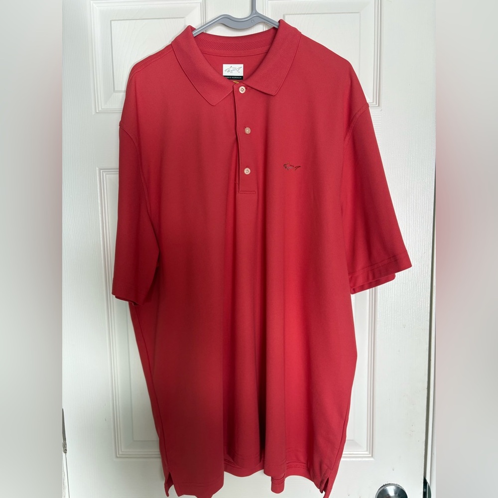 Greg Norman Play Dry Coral Pink Men's Golf Polo Size XXL